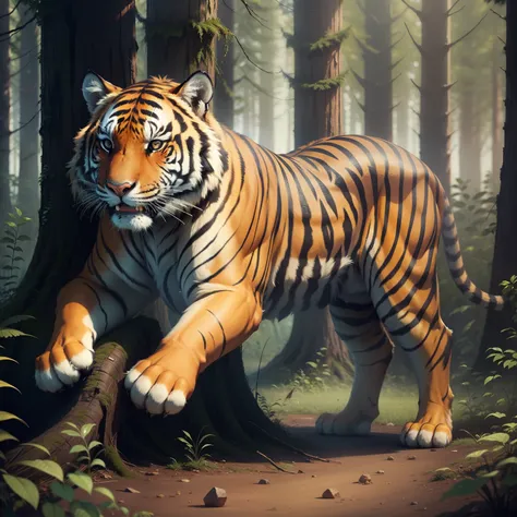 A tiger on forest