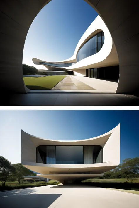 architecture inspire by tadao ando mixed zaha hadid