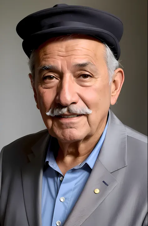 plain fabric jacket, tecido sem textura, arafed man with a mustache and a hat on his head, mario martinez, Zoran Janjetov, Carlos Huante, fotografia headshot, Retrato headshot, Arauto Ortega, juan jose serrano, inspired by Agustín Fernández, Arthur Haas, l...