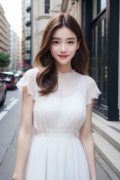 ((Best Quality, 8K, Masterpiece: 1.3)), 1girl, Slim Abs Beauty: 1.3, (Hairstyle Casual, Big Breasts: 1.2), Dress: 1.1, Super Fine Face, Delicate Eyes, Double Eyelids, Smile, Home