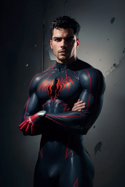 Homem com roupa de homem aranha