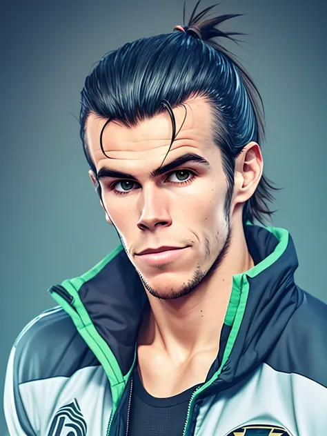 Gareth Bale como Mago Realista 4k Foto  corpo inteiro