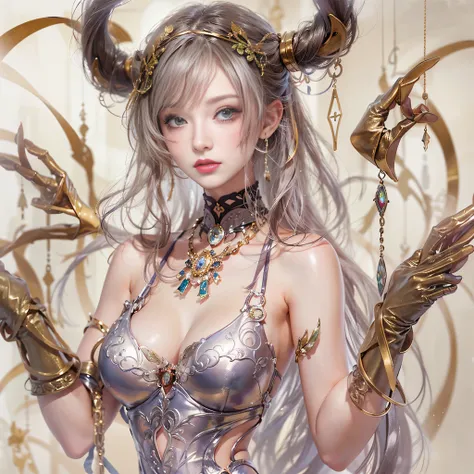 ((​masterpiece:1.4)、(top-quality:1.4)、(reallistic:1.7))、a beauty girl、Super sexy daughter、Super beautiful girl、1girl in:1.4、Sexy clothes that show through the inside、Brilliant costumes、Glossy luxury latex、Luxury Latex Bodysuit、By Luis Royo、age19、Super Ultr...