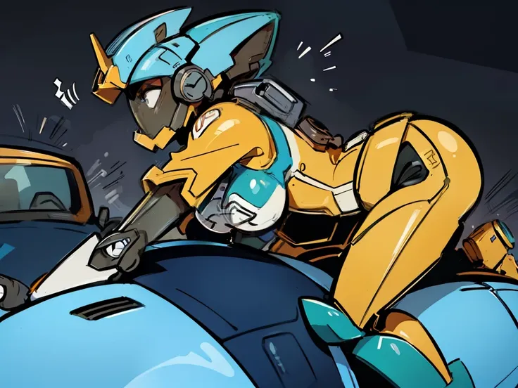 ((masterpiece)),(((best quality))),(epic moment), 1robot milf on motorcycle, cartoonish, mecha anime, reimagine a design on a shirt