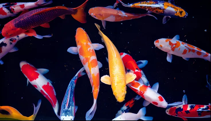 Colorful fish swim in the pond, koi colors, koi fishes, koi fishes, Floating carp, Koi, fish swimming, fish swimming around, Koi Pond, fish swimming, fishes, Colorful fish, ( ( ( koi colors ) ) ), see fishes swimming, Carp floating in space, reflective wat...