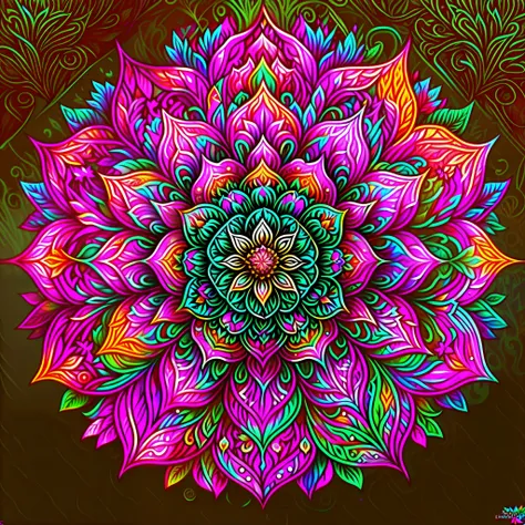 a colorful flower with a black background, colorful mandala, mandala art, lotus mandala, mandala ornament, super detailed color art, mandalas, rainbow gradient bloom, colorful intricate masterpiece, detailed art in color, intricate colorful masterpiece, ma...