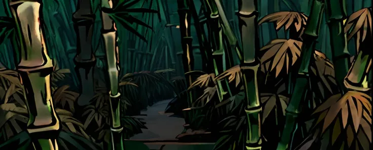 (Thick bamboo forest located in the wilderness of China), darkest dungeon