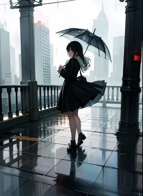 (Masterpiece), High quality images, rainy city