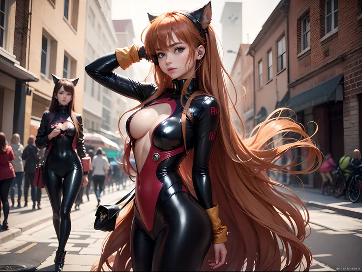 ((Asuka Langley Shikinami)), ((ojos cian)), (Foto RAW, La mejor caliDaD, Obra maestra:1.2), (realista, fotorrealista:1.4),(Obra maestra:1.4),(La mejor caliDaD:1.4),1girl, solamente, :D, ((View of that back)), ((culo hermoso)), ((culo perfecto)), vista del ...