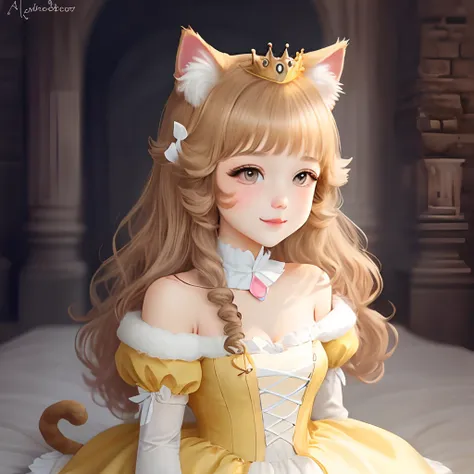 amarelo　fluffly　cat ear　A Princess　Princess　Beautie　cute little