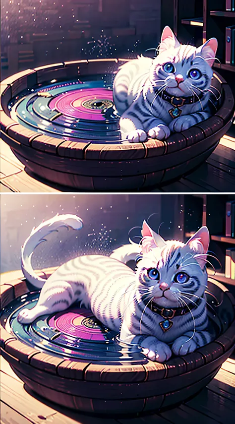 A DJ cat animal is playing music in the club, 01 DJ cat animals, best quality, masterpiece, (realistic:1.2), detailed face, beautiful eyes, [(Transparent background:1.5)::5],(((masterpiece))),(((best quality))),(((extremely detailed))),illustration, A DJ c...