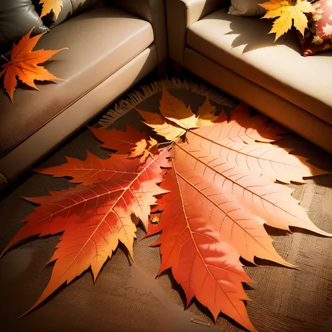 Carpet made of maple leaves、Quebec, Canada --auto