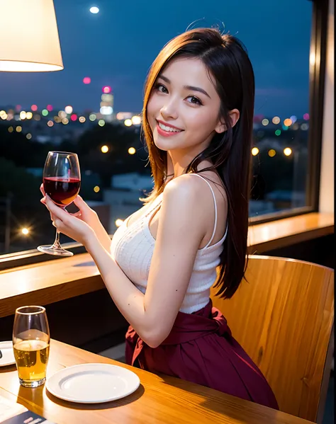 (64K, UHD, top quality, masterpiece: 1.2), (realistic, photorealistic: 1.37), super detailed, pretty woman 1 person, (slim face), (slim body), (brown hair), (short cut), cheeks slightly blushing, (44 years old), 38 years old, solo, beautiful detailed urban...