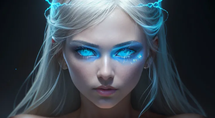 Glow, glowing blue eyes , platinum blonde , sexy , blue underwear (ultra photorealistic:1.3), (masterpiece:1.4), best quality, ((realistic)), high quality, ultra detailed, ((real image)), ((realistic skin)), ((realistic face)),(illustration:1.05), (beautif...