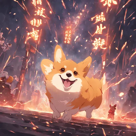 Corgi Chinese illustration movie lighting effects