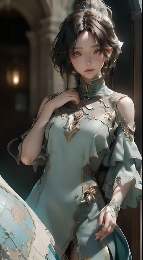 ((best qualtiy)), ((tmasterpiece)), (the detail:1.4), 3D, A beautiful fantasy illustration style female figure,HDR（HighDynamicRange）,Ray traching,NVIDIA RTX,Super-Resolution,Unreal 5,Subsurface scattering、PBR Texture、post-proces、Anisotropy Filtering、depth ...