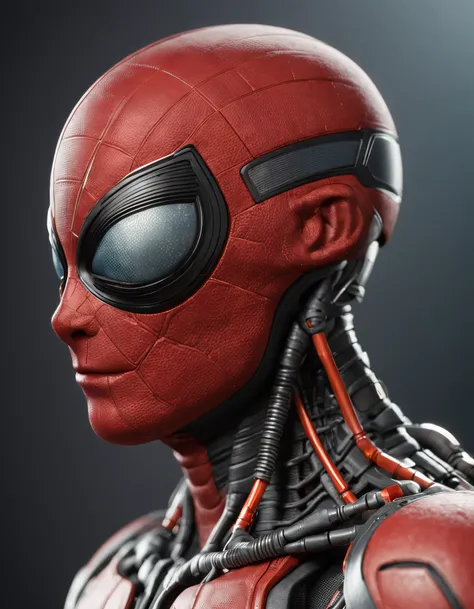 (Cyborg:1.2) Spider-Man robot, (((kinetic))), Masterpiece full body, High definition, 8K, Very high quality, high-detail face, Sharp, degrees of freedom ,Depth_af_Field, style of midjourney , Cinematic, to contrast, Detailed, 8K, Sharp focus, Cyberpunk