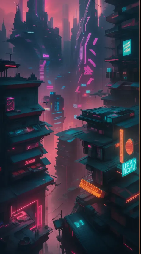 "Cyberpunk cityscape with captivating neon lights, immersing you in the electrifying atmosphere of a dystopian metropolis."