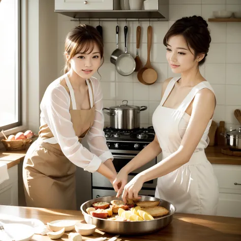 Beautuful Women，Cook，Bright light