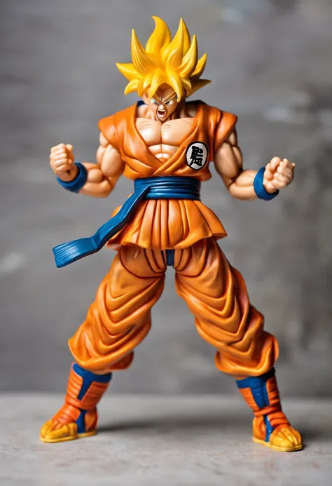 ::style Photo, goku action figure, real toy, attack pose, plastic, toy, Photo ::n_style anime, drawing, unreal