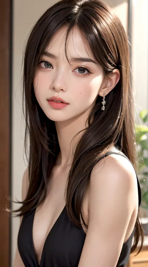 fully body photo,(in 8K, Photorealistic:1.25) ,( small lip luster, Eye lashes, Gloss Face, Glossy glossy skin, best qualtiy, 超A high resolution, depth of fields, color difference, Caustics, Wide light, Natural Shadow, ) ,slender,brown haired, Blunt bangs, ...