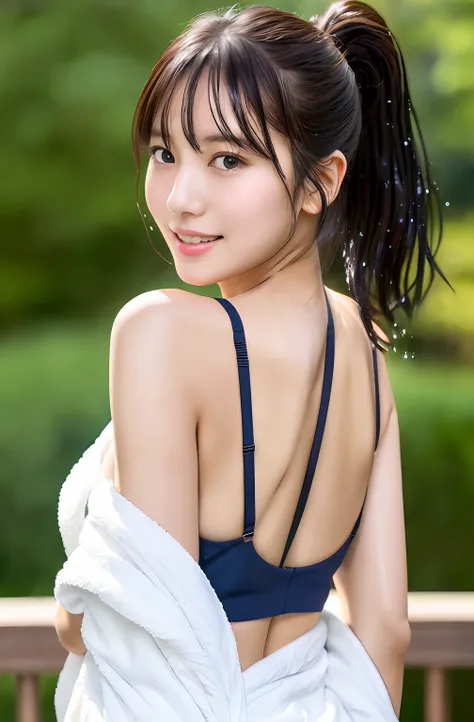 Close up portrait of woman walking in park in sailor suit、Japan Person Model、Young Sensual Gravure Idol、Young cute gravure idol、Realistic Young Gravure Idol、Realistic sensual gravure idol、Young gravure idols、sophisticated gravure idol、奈良美智、Young skinny gra...