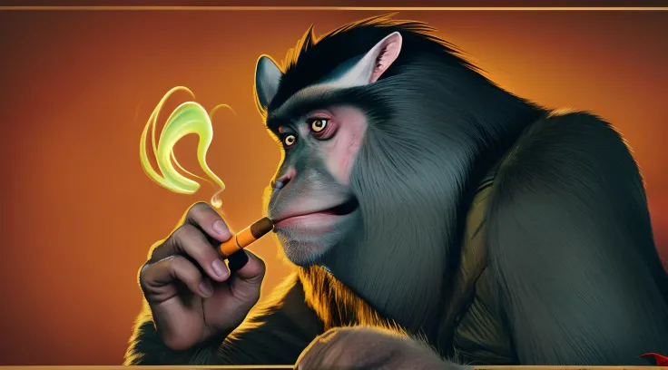 a cartoon monkey wearing a crown and smoking a cigarette, rat with crown, rat king, royal attire akira, by derek zabrocki, inspired by Alex Petruk APe, bored ape nft, rasputin as grubhub character, god save the queen!!!, monkey, by Alex Petruk APe, by Jeka...