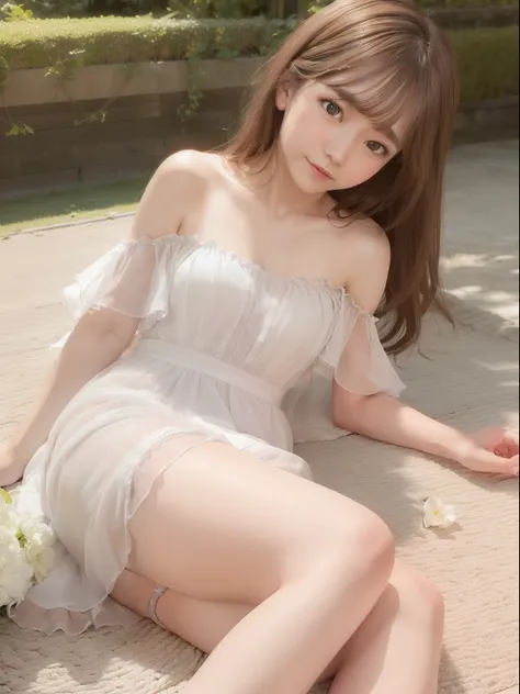 ((of the highest quality, 8K, masutepiece: 1.3, Raw photo)), Sharp Focus: 1.2, (1 AESPA Girl :1.1), (Solo: 1.2), (Realistic, Photorealistic: 1.37), (Face Focus: 1.1), Cute face, hyperdetailed face, Small breasts, flat chest, Short messy hair, Small Smile, ...