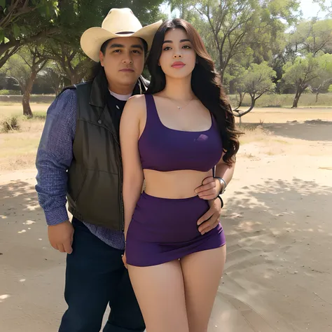 Hay un hombre y una mujer parados uno al lado del otro, her hand is on her waist, Giga Chad Capaybara, Arte digital. @Mariomaniacdude, fotosesperadas, Karla Ortiz, The smallest waist in history, meme de texto inferior tex superior, piel latina, Se parece a...