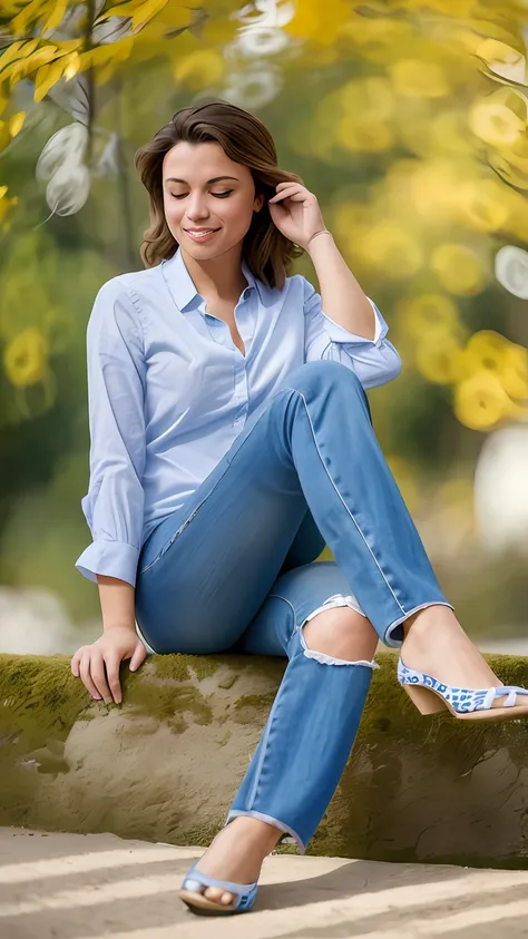 500R, ((a woman sitting)), bright background, masterpiece, best quality, super detailed, high resolution, very detailed, 8k uhd, (fidelity, fidelity: 1.5), realistic, (natural light), (bokeh: 1.5), (depth of field), bokeh background, amazing, fine detail, ...