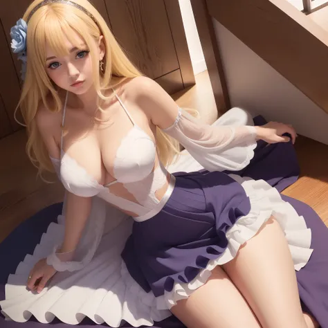 Araffe vestida con un traje de sirvienta sentada en una cama, seductora chica de anime, Hermosa y seductora mujer de anime, Diosa del anime, Loli en vestido, Lindo anime waifu en un bonito vestido, Anime Girl Cosplay, hermosa chica de anime, Hermosa chica ...