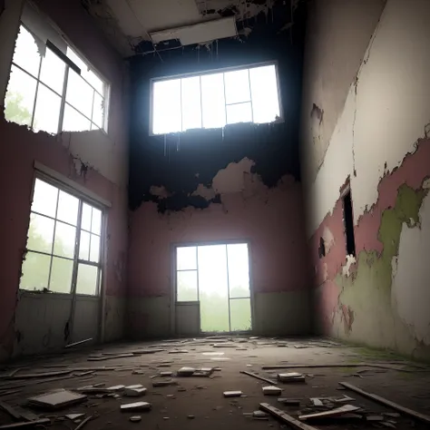 Inside an abandoned building