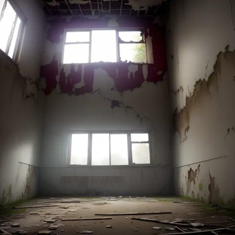 Inside an abandoned building