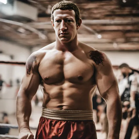 In this alternate world, Mark Zuckerberg stands as a feared and notorious figure, holding the top rank in the ruthless and unyielding world of MMA combat. Unlike our own reality, where rules and regulations govern the sport, in this grim universe, there ar...