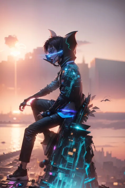 Change background cyberpunk handsome boy, realistic face, 8k resolution realistic