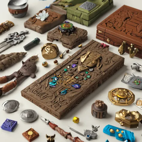 ::style (knolling), 3d the legend of zelda tloz items sharp intricate ::n_style deformed