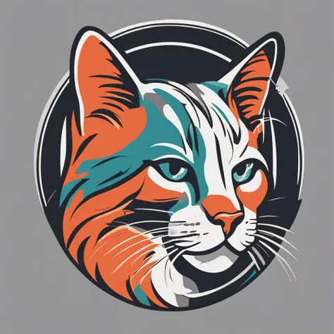 logotipo de um gato estilo minimalista