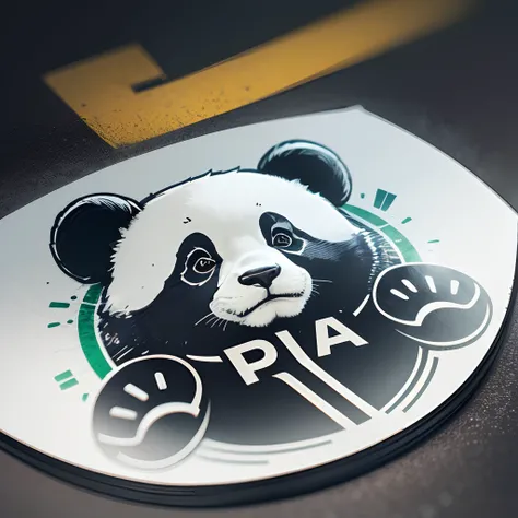 Logo design with the letters "Panda", vector design, car washing logo, black theme. --auto --s2