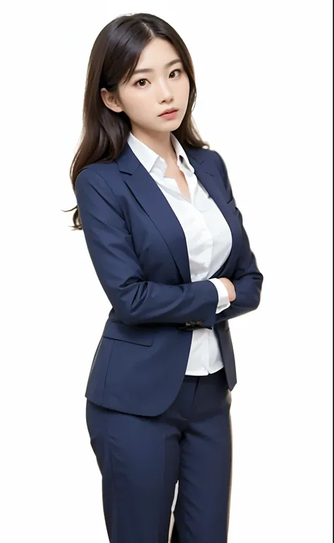 Woman in business suit standing with arms crossed, Office Clothes, Girl in suit, Formal business suit, Girl in a suit, Business Suit, business clothes, Wearing a business suit, Work clothes, elegant suit, wearing a business suit, wearing fashion suit, wear...