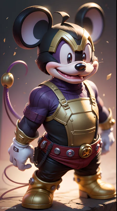 "midget Thanos-style Mickey Mouse"