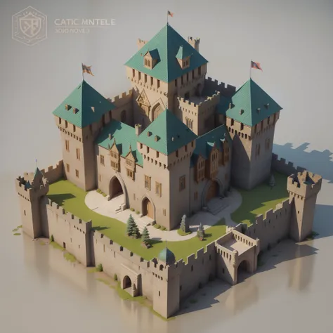 castle , medieval castle, stylized 3d render, 3 d render stylized, stylized as a 3d render, isometric 3d fantasy, a medieval castle, high fantasy castle, a medieval keep, medieval citadel, epic castle, old castle, fantasy castle, castle, isometric 3d rende...