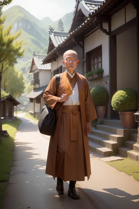 Once in a peaceful little village，There is a kind monk，Its called TD。He won the respect and affection of people with his wise teachings and loving heart