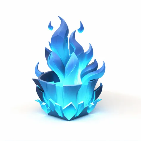 fire,blue fire, (((3d))),game icon