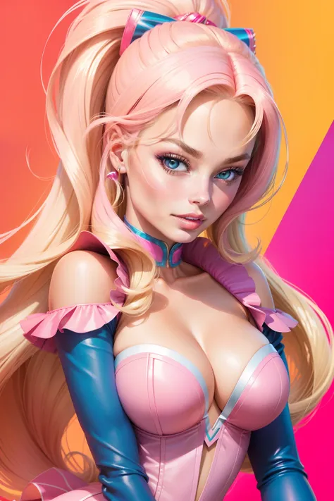 Fantastic Barbie Girl Anime Coloring Book, featuring Margot Robbie as Barbie, Barbie Movie digital coloring book