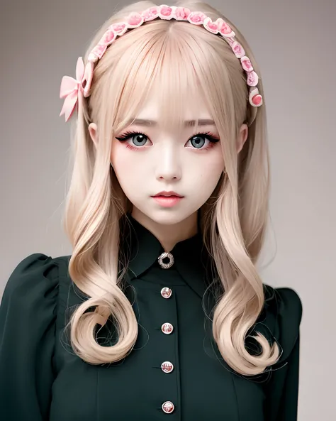 Beautiful woman with wavy long hair
Japan Double Eyelid Lolita Fashion