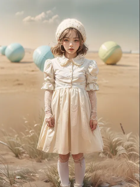 girl with(solo)、Photo、Fantastical、(Loretta Lux:1.3)、PastelColors:0.6、hitornfreckles、surrealism:1.1、highcontrast、ultra-detailliert、8K、