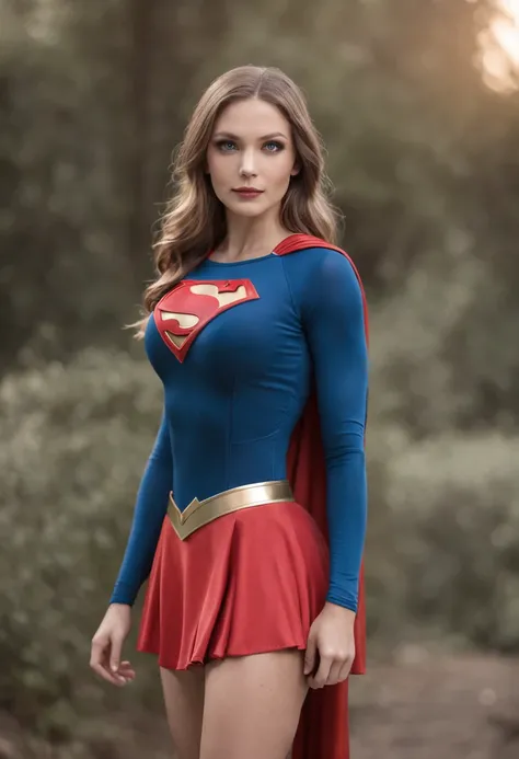 Woman body set big breasts, Supergirl costume dress