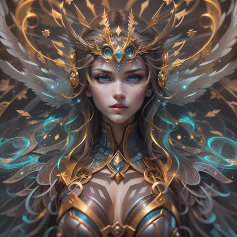 （tmasterpiece，top-quality，best qualityer，offcial art，Beauty and aesthetics：1.2），（1 Valkyrie），extremy detailed，（s fractal art：1.3），rich colourful，highest details，s the perfect face，full bodyesbian，hdr，（DOA：1.3），（white cloak golden lines：1.2），galaxias，（light...