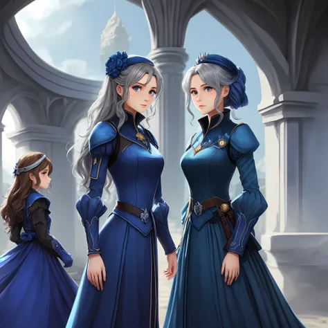 blue colors，Royal sister