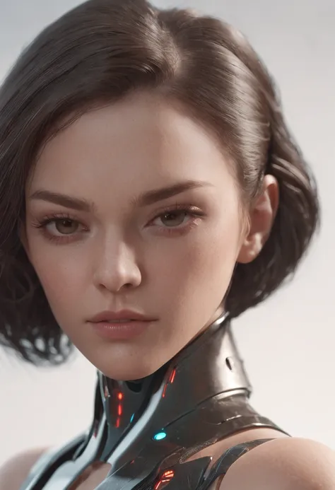 Enn primer plano de una mujer con un traje futurista con una espada, tendencias en Artstation 4K, Artgerm Julie Bell Beeple, Renderizado 3D de arte de personajes 8 k, tendencias en Artstation:3, rossdraws volumetric lighting, tendencias en Artstation, Tend...